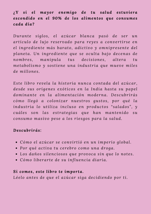 Azúcar blanca: dulce veneno